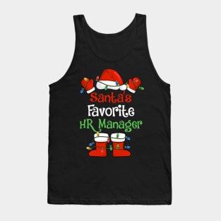 Santa's Favorite HR Manager Funny Christmas Pajamas Tank Top